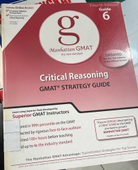 Image of Critical Reasoning Gmat Strategy Guide