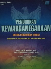 Image of Pendidikan Kewarganegaraan Untuk Perguruan Tinggi